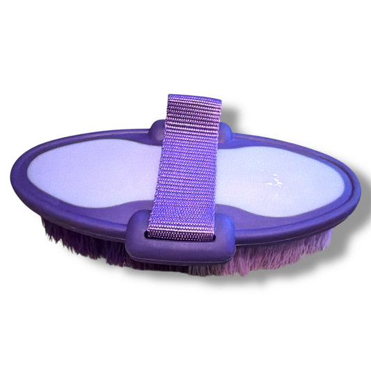 Tuffrider Purple Body Brush With Handle