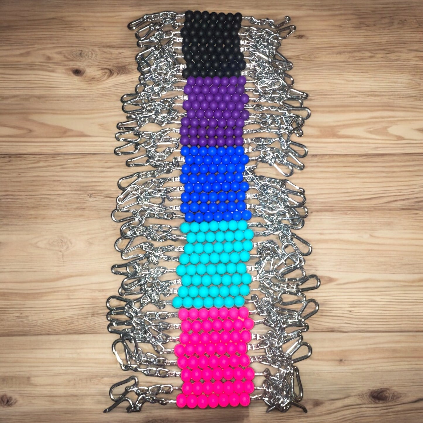 Silicone Beaded Curb Chains