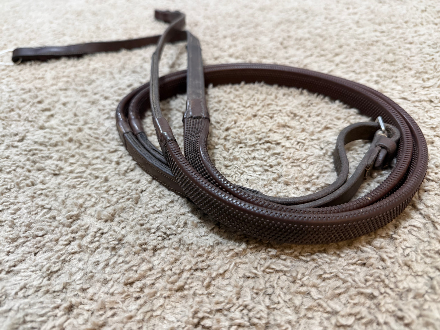 Used English Rubber Grip Reins – Brown