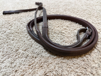 Used English Rubber Grip Reins – Brown