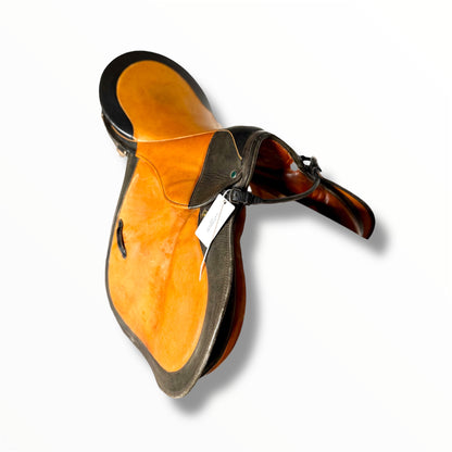Stubben Two-Tone English All-Purpose Saddle – 17” Seat, Medium Tree (5.5” Gullet)