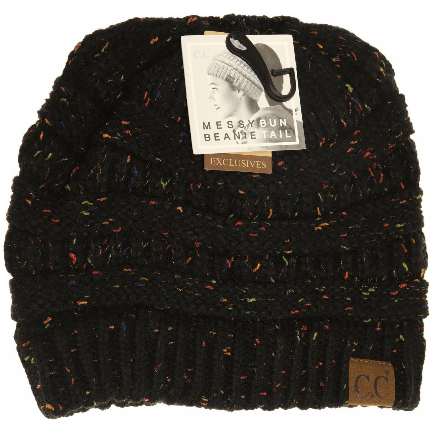 Flecked Pony Tail Beanie CC Beanie