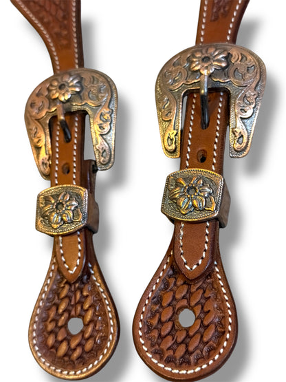 Western Leather Spur Straps - Clemson
