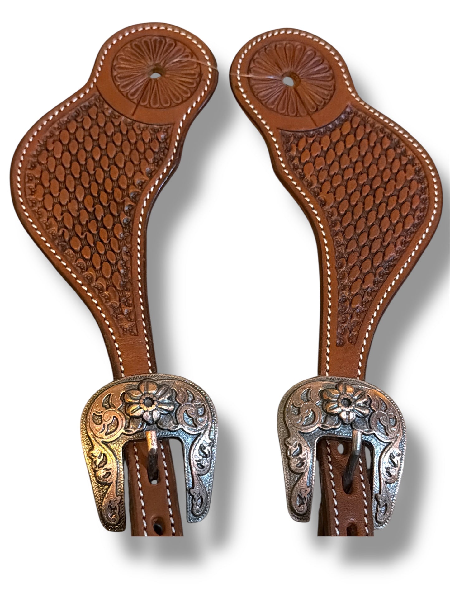 Western Leather Spur Straps - Clemson