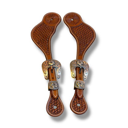 Western Leather Spur Straps - Clemson