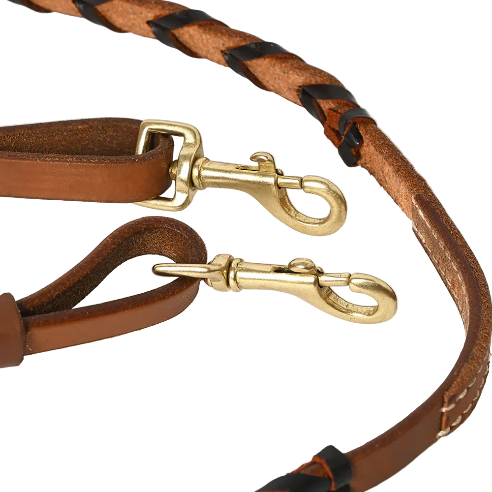 8’ Leather Laced Roping Reins