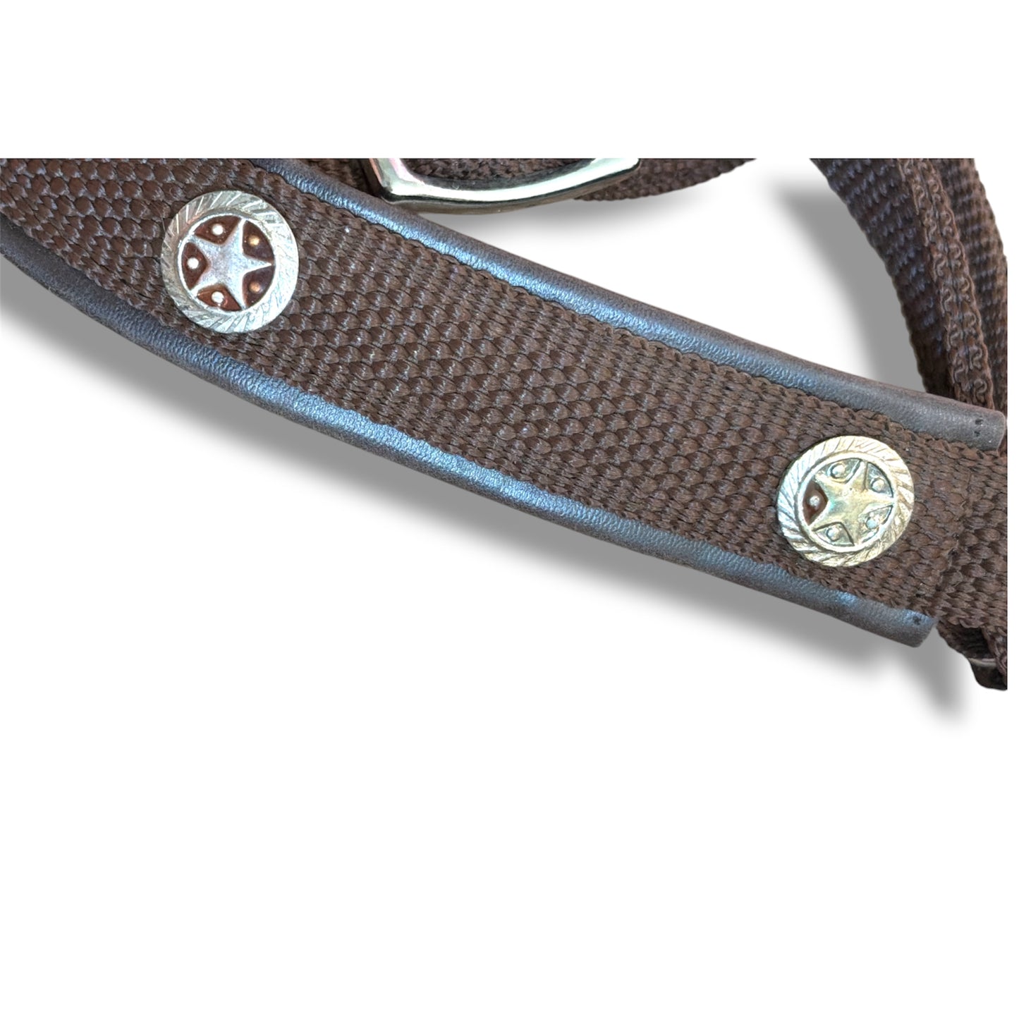 Used Brown Nylon Headstall & Split Reins – Small Horse Size
