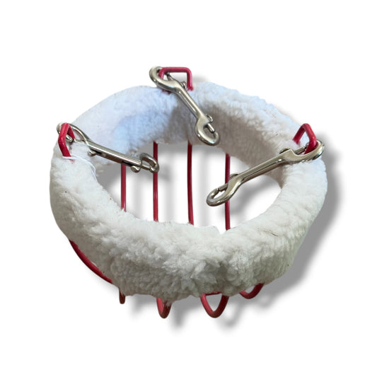 Used Metal Grazing Muzzle w/ Fleece Cushion