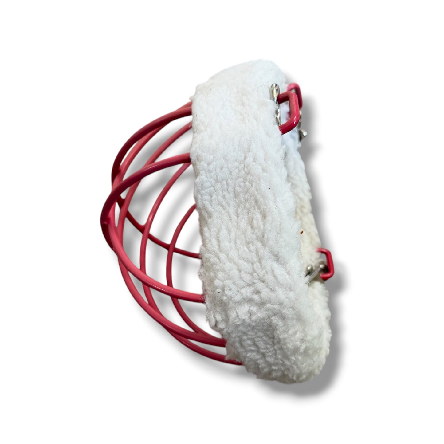 Used Metal Grazing Muzzle w/ Fleece Cushion