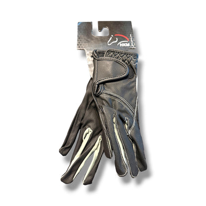 HKM Riding Gloves – Black/Grey (Size Youth Small)