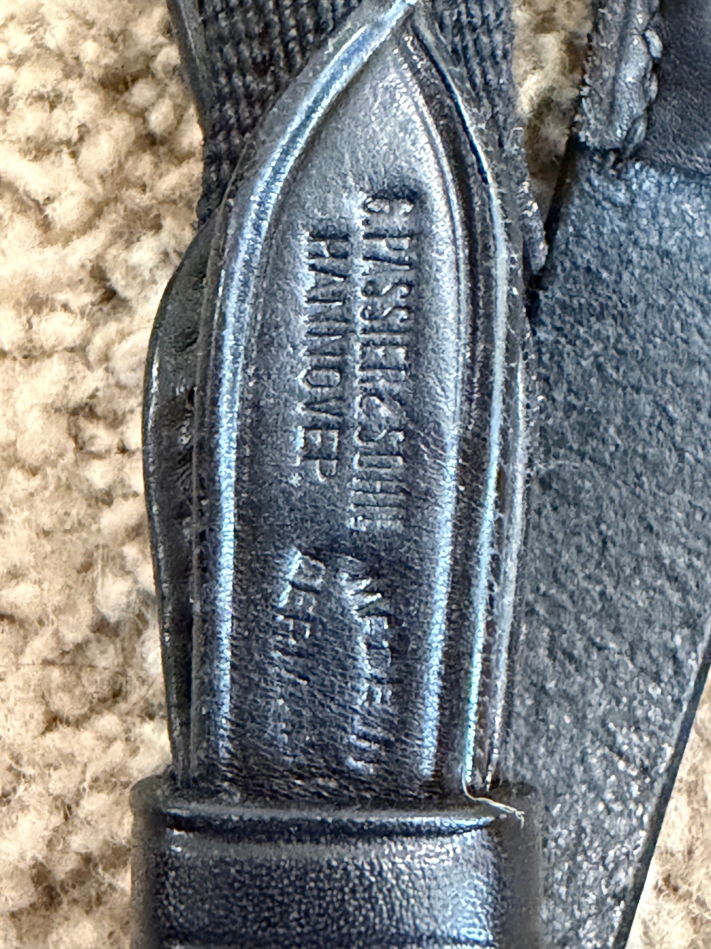 Used English Bridle Black Cob w/ Nylon Grip Reins by G Passier and Sohn Hanover