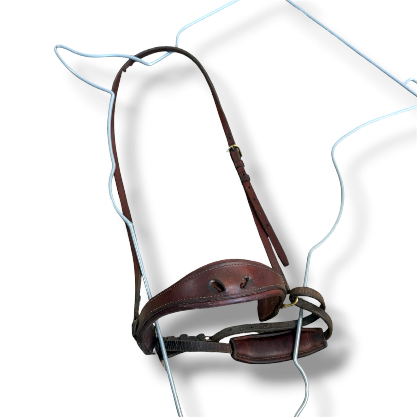 Used Leather Cavesson with Padded Nose and Chin Strap