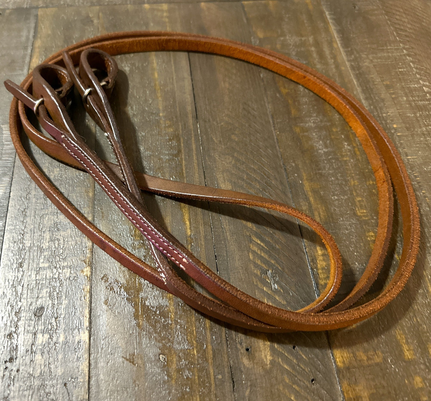 Oiled Harness Leather Roping Reins