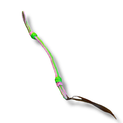 Braided Nylon Quirt with Leather Popper