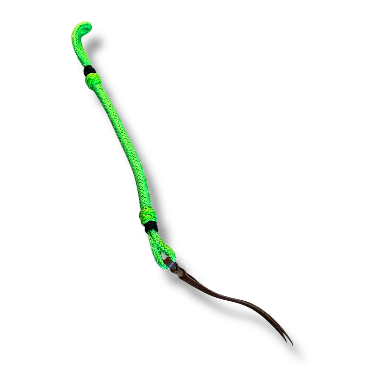 Braided Nylon Quirt with Leather Popper