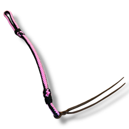 Braided Nylon Quirt with Leather Popper