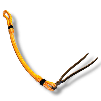 Braided Nylon Quirt with Leather Popper