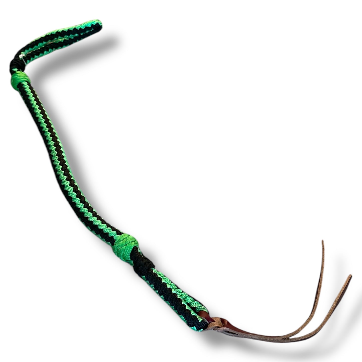 Braided Nylon Quirt with Leather Popper