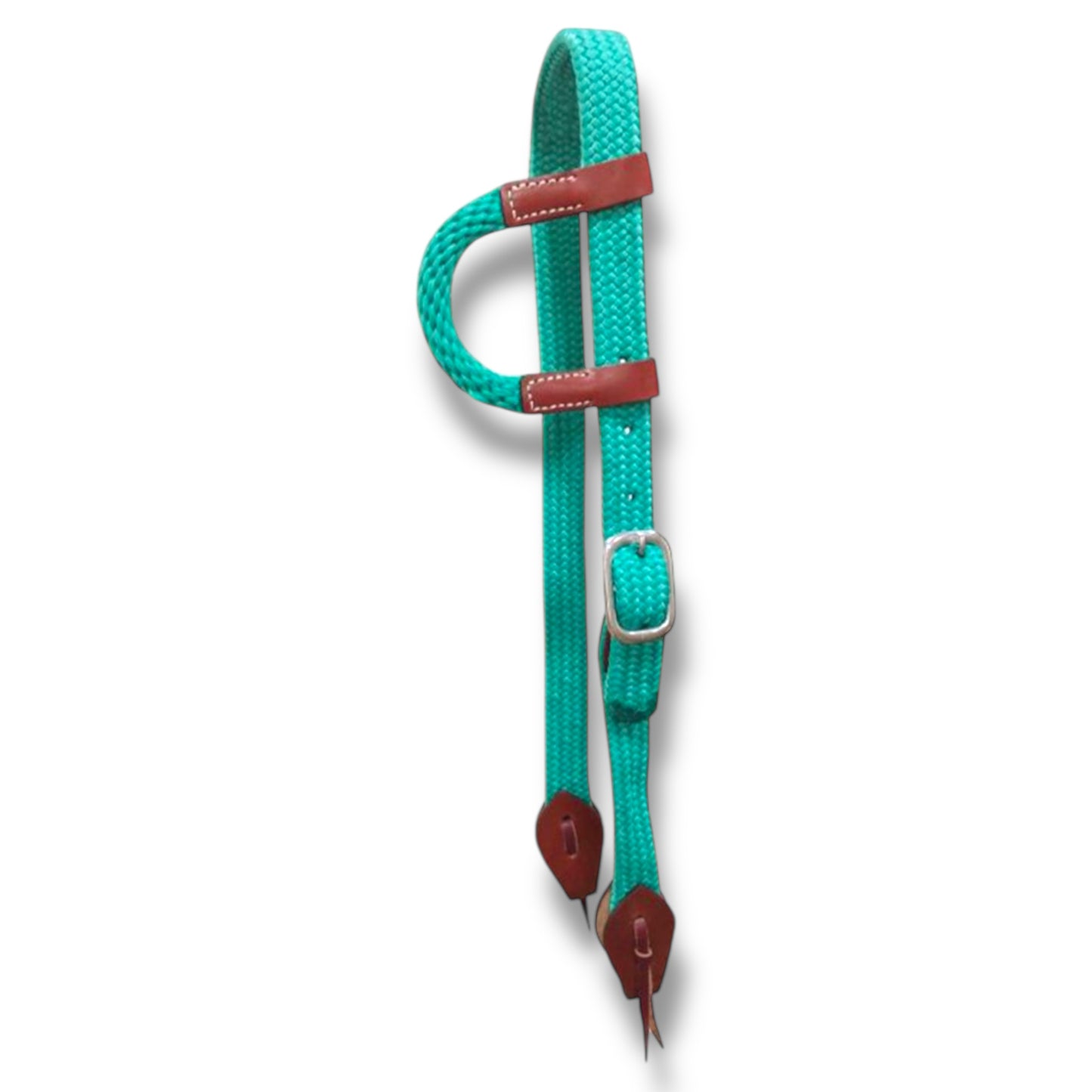 Nylon One Ear Headstall with Leather Accents