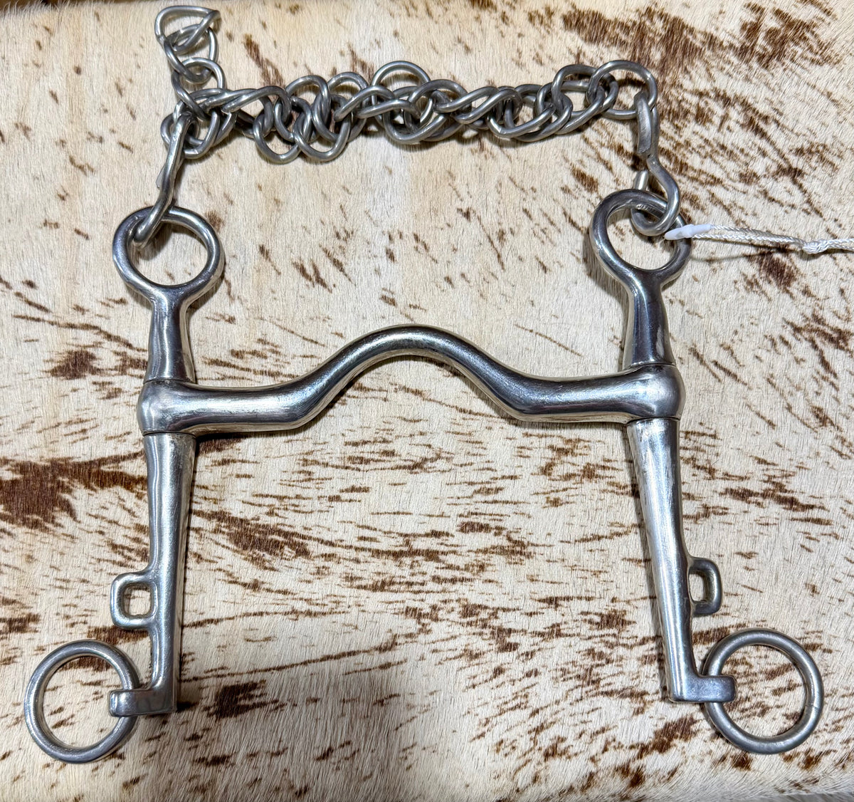 Used Medium Port Weymouth Bit with Curb Chain • 5”