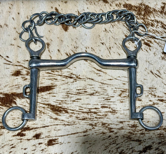 Low Port Weymouth Bit with Curb Chain • 5”