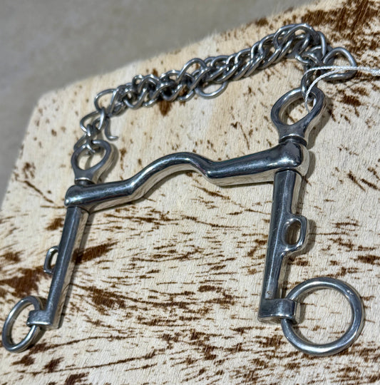Low Port Weymouth Bit with Curb Chain • 5”