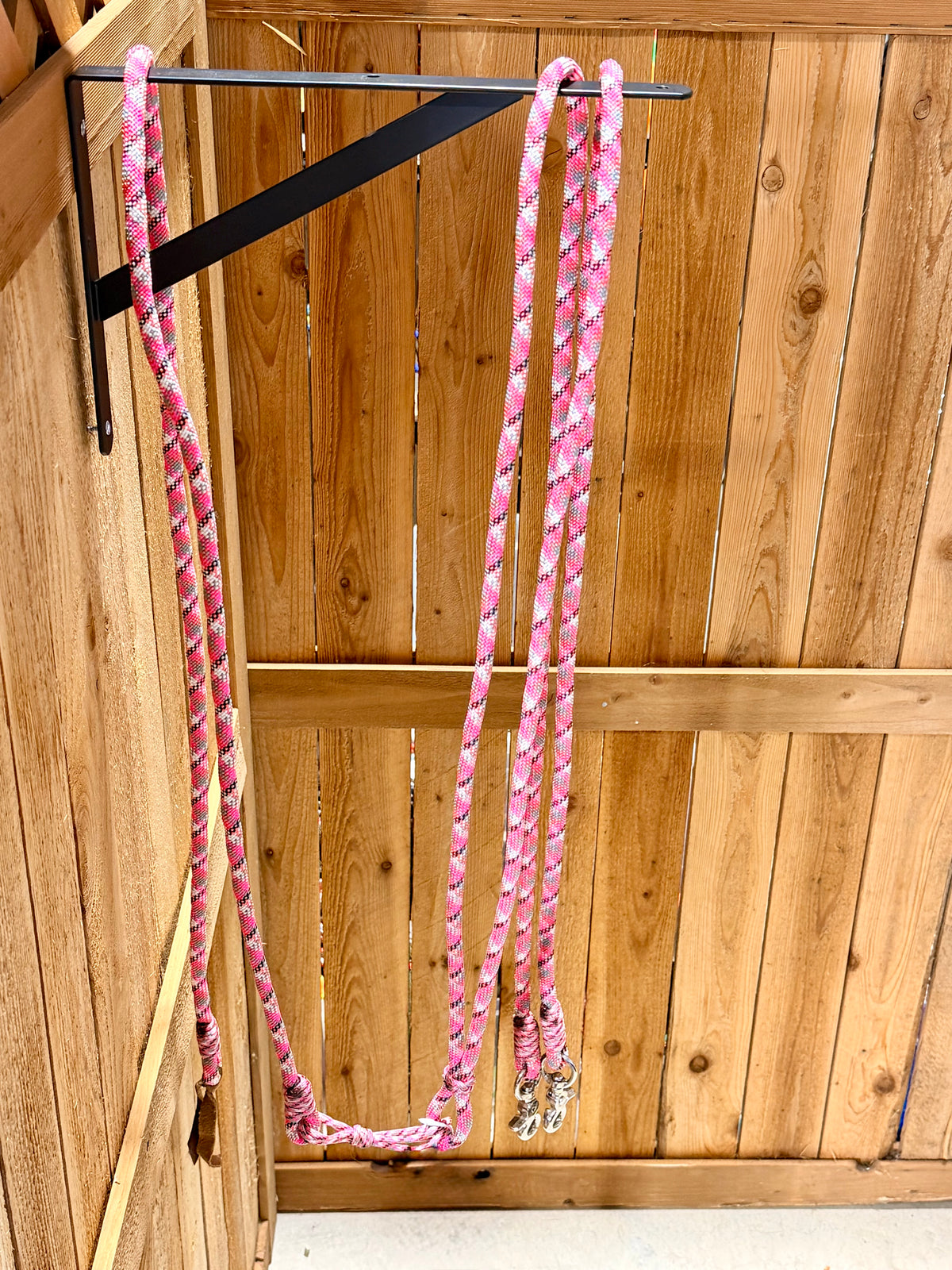 SCR Tack Romal Rope Reins • Hot Pink, Silver & White • Lightly Used ...