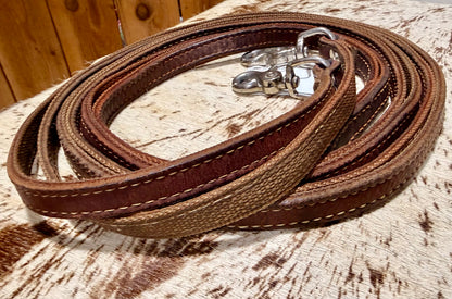 7’ Double-Sided Split Reins • Leather & Nylon