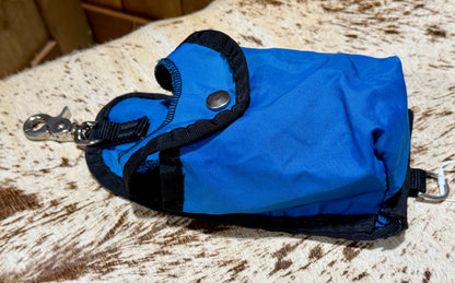Small Nylon Saddle Bottle Holder – Blue & Black