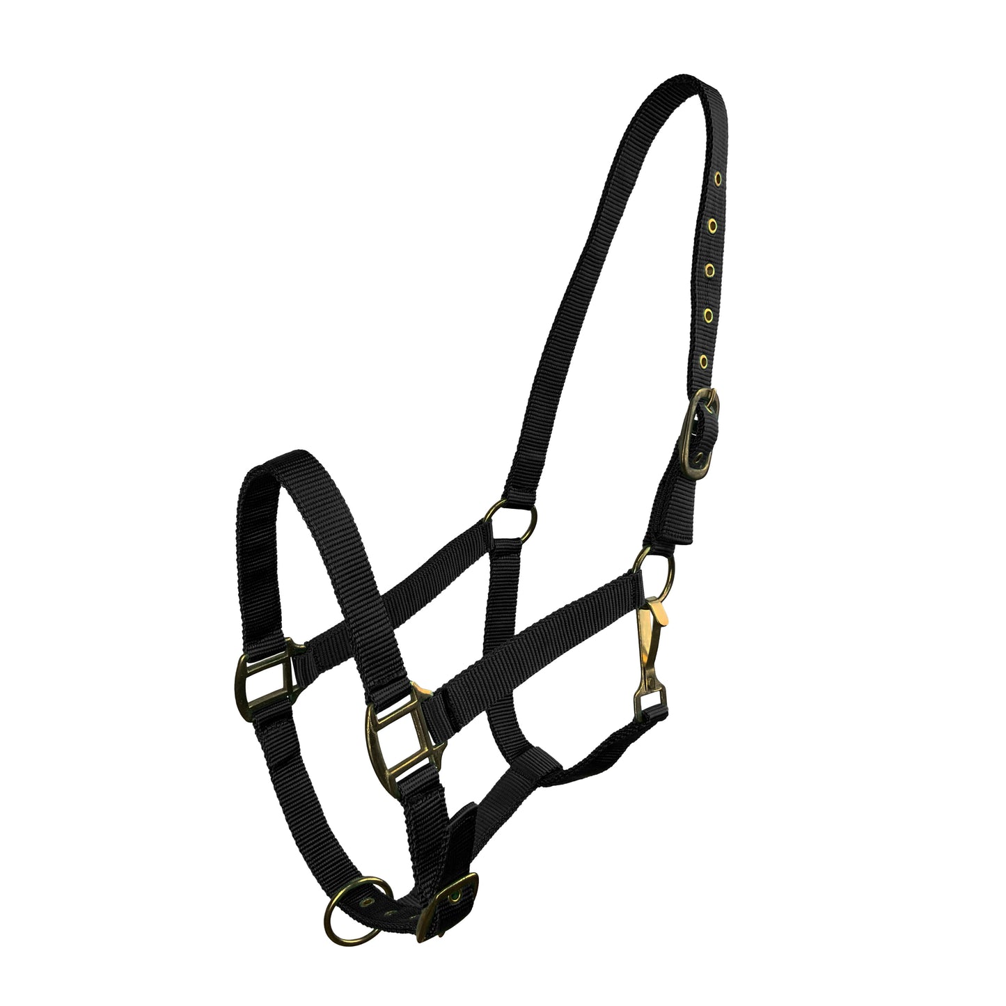 Triple Ply Nylon Halter Average Horse Black
