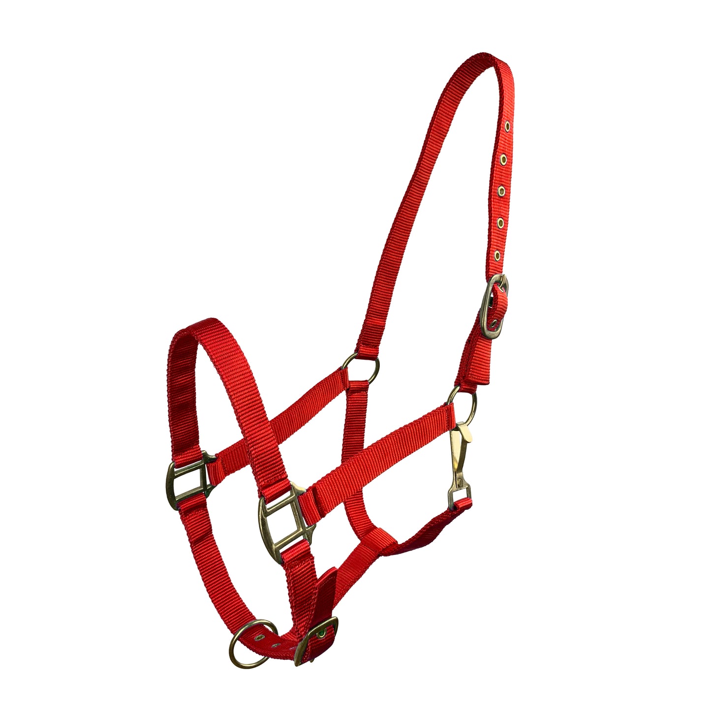 Triple Ply Nylon Halter Average Horse Red