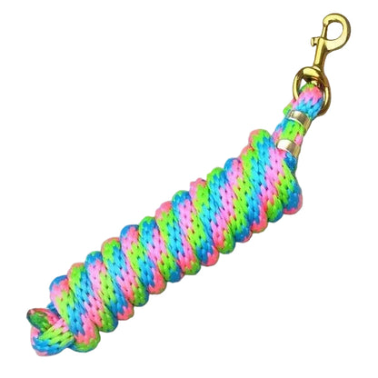 Signature Elite Poly Lead Rope with Brass Bolt Snap Multi Color