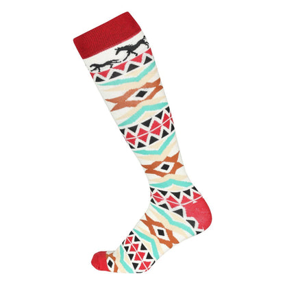 Ladies Aztec Knee Socks