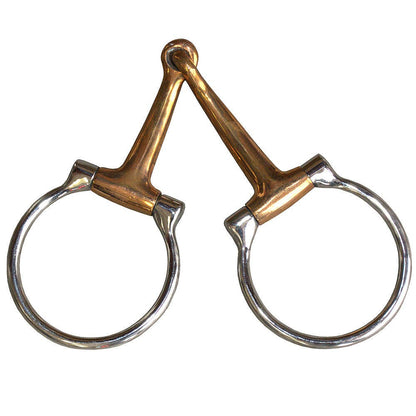 Solid Cooper Offsent D Ring Snaffle