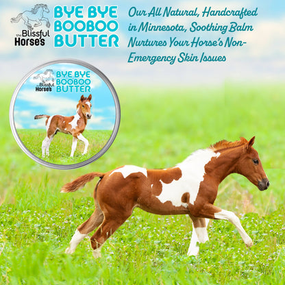 bye bye booboo butter tin and running foal