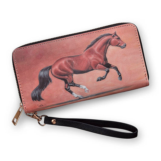 clutch wallet bay horse