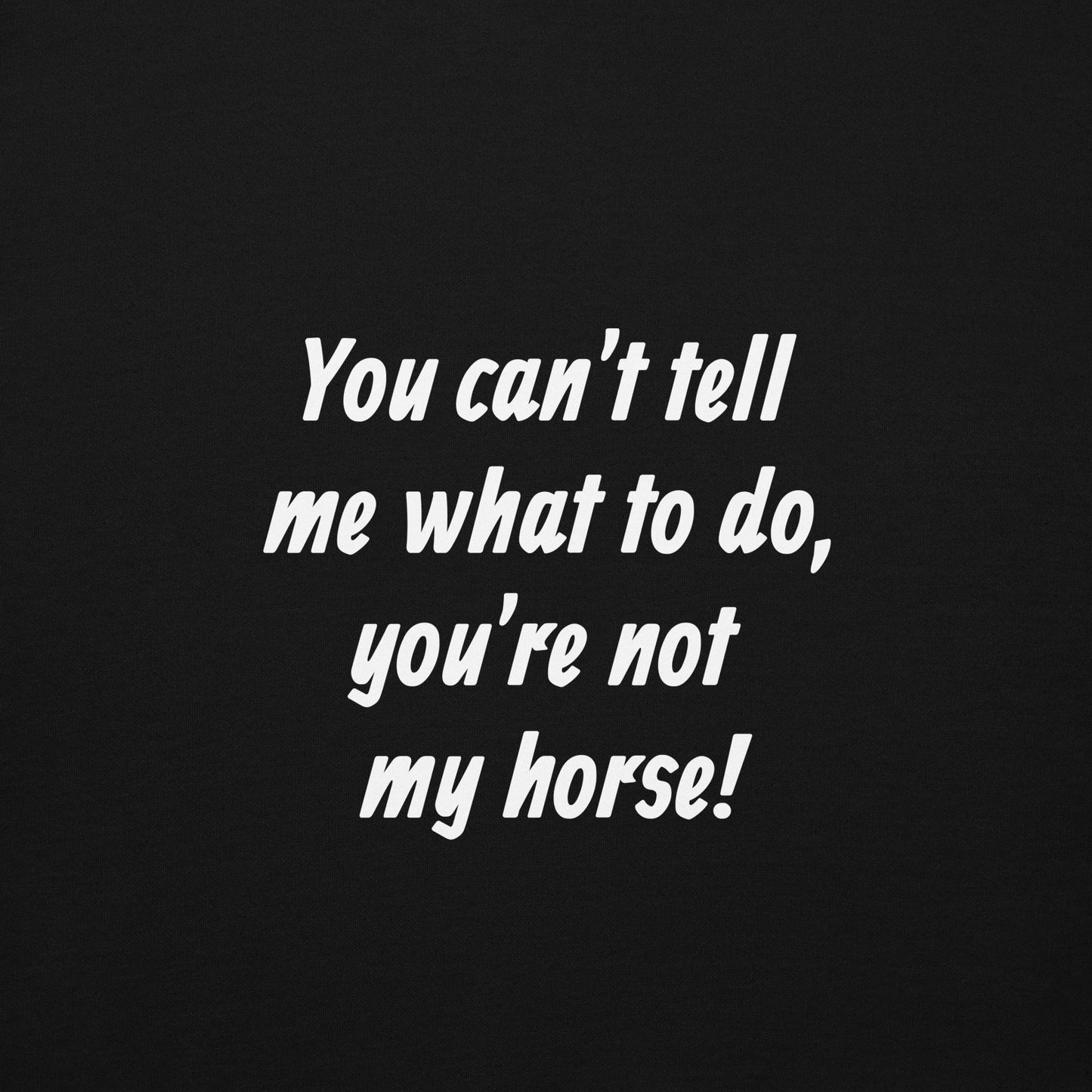 You Can’t Tell Me What To Do, You’re Not My Horse! Hoodie