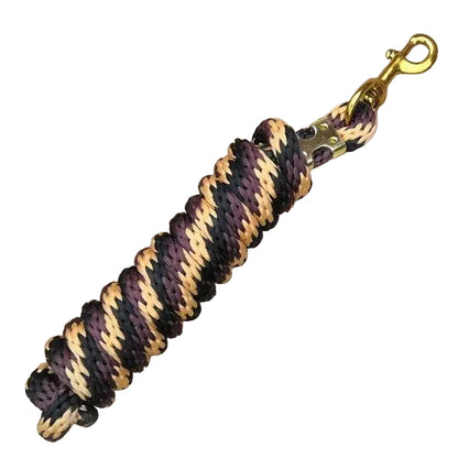 Signature Elite Poly Lead Rope with Brass Bolt Snap Multi Color