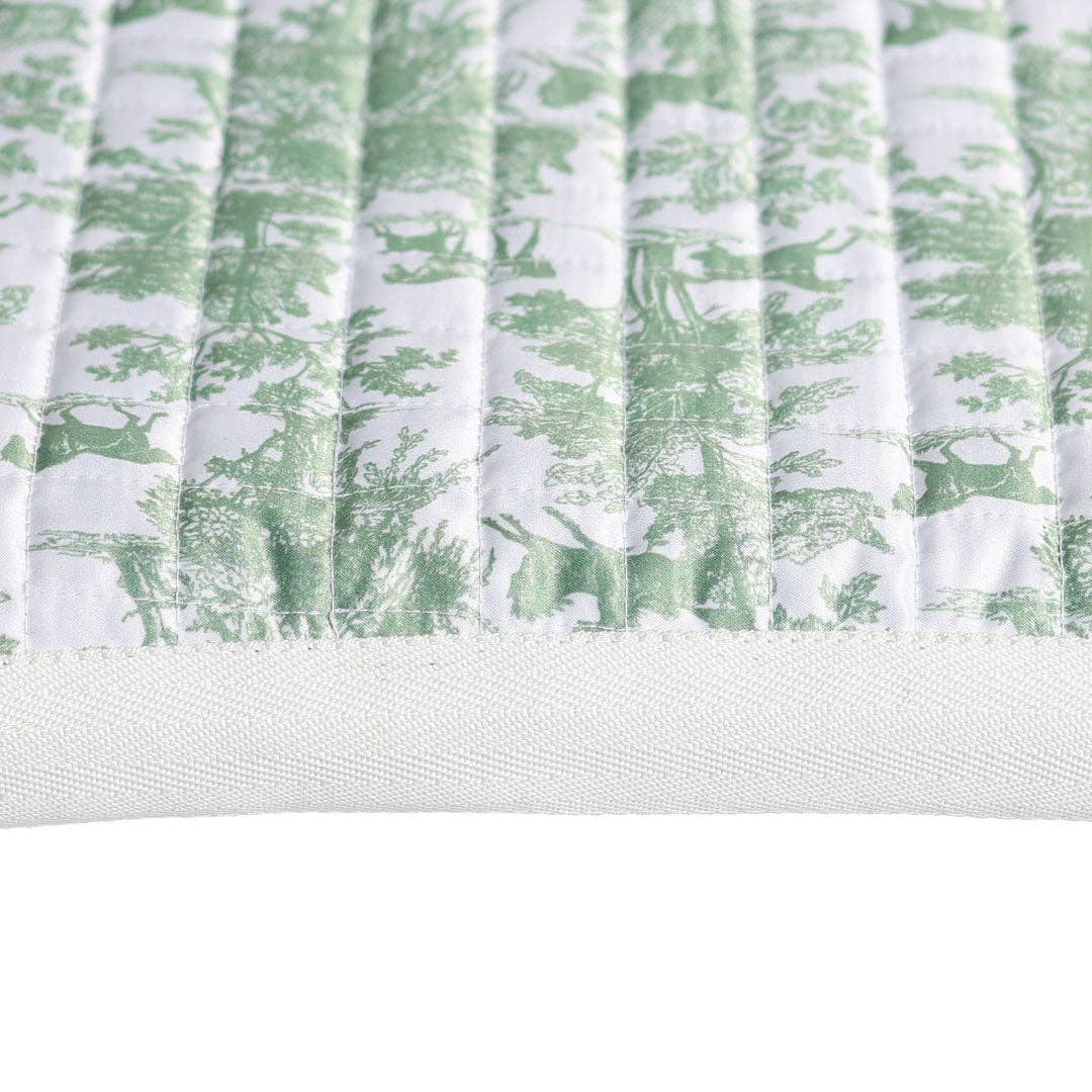 Dapplebay Toile Western Saddle Pad – Green/White