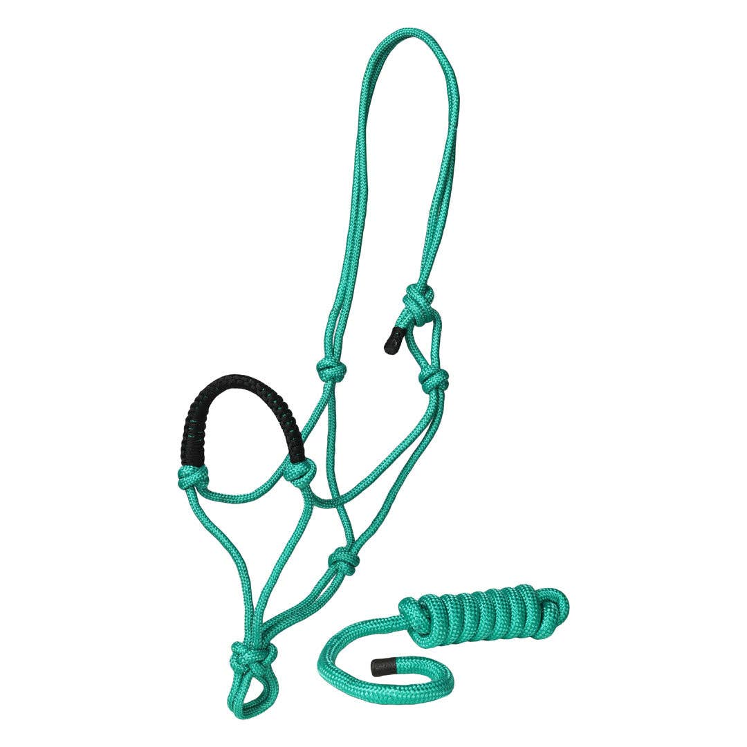 Rope Halter with Braided Noseband and Matching Lead Rope