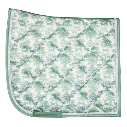 Dapplebay Toile Dressage Saddle Pad – Green/White