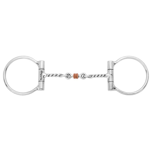 Copper Roller Twisted Wire D-Ring Snaffle Bit – 5"