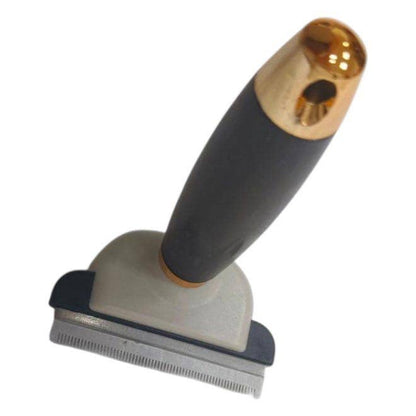Metal Shedding Blade Comb with Soft Gel Grip