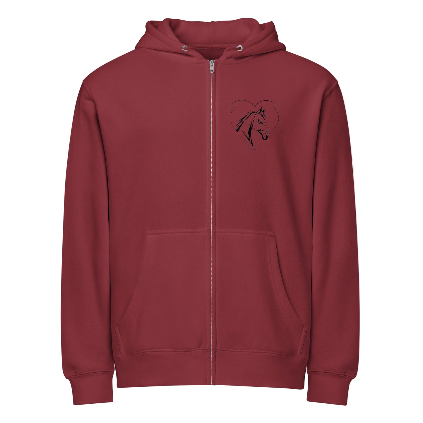 Heart Horse Zipper Hoodie