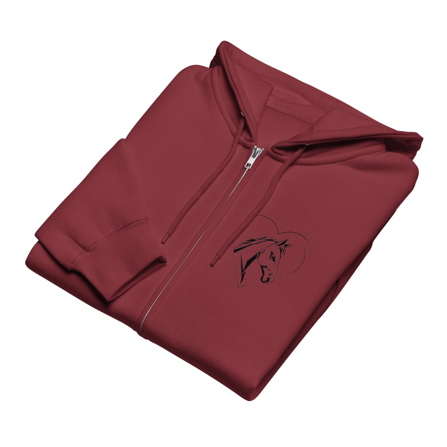 Heart Horse Zipper Hoodie