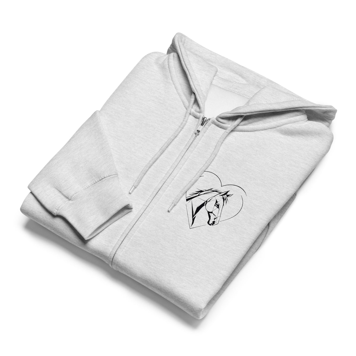 Heart Horse Zipper Hoodie