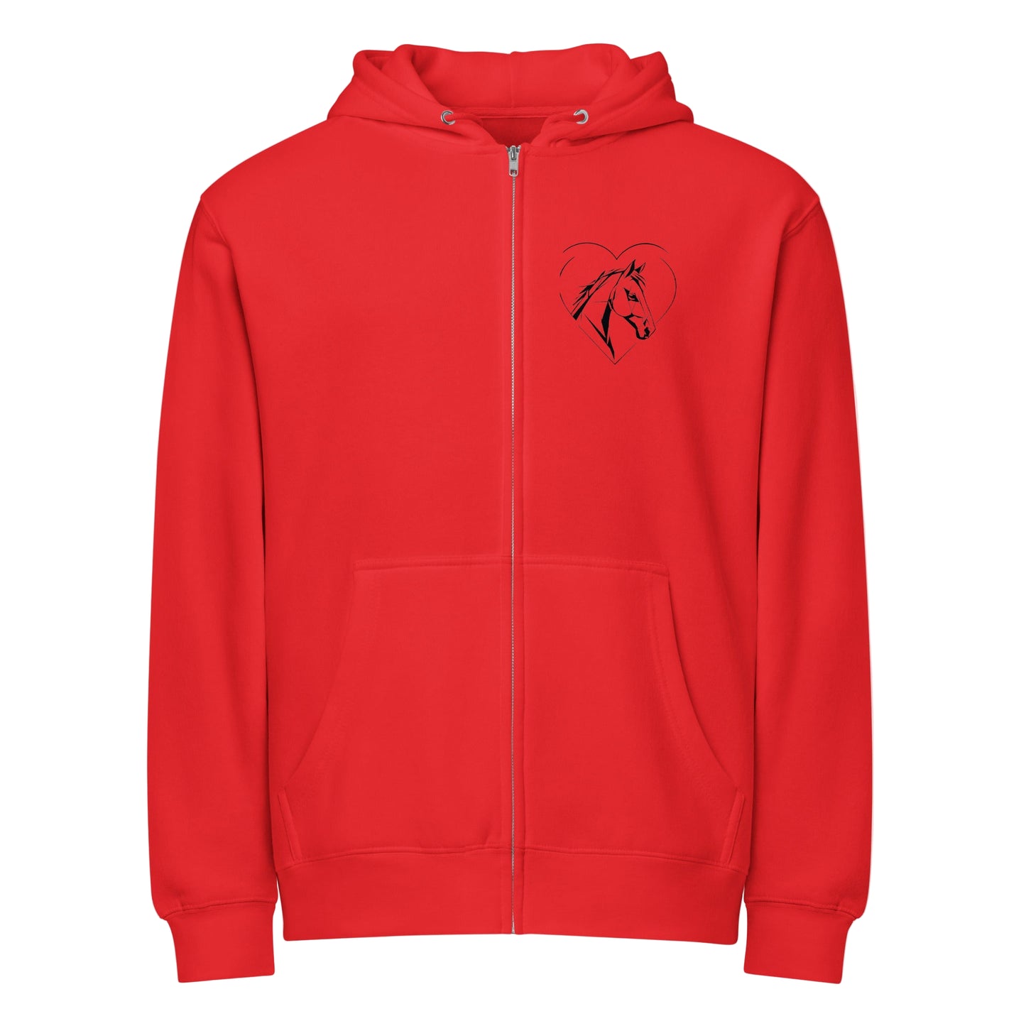 Heart Horse Zipper Hoodie