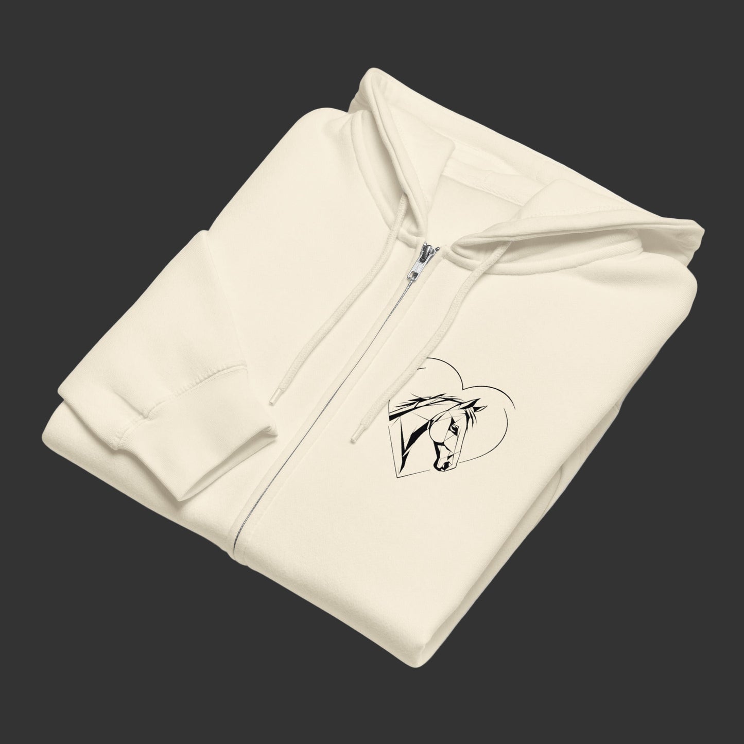 Heart Horse Zipper Hoodie