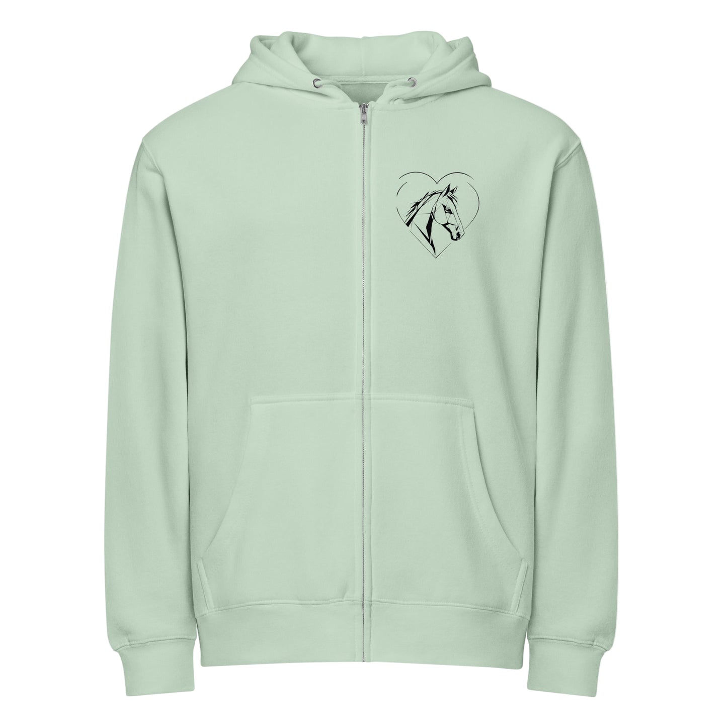 Heart Horse Zipper Hoodie