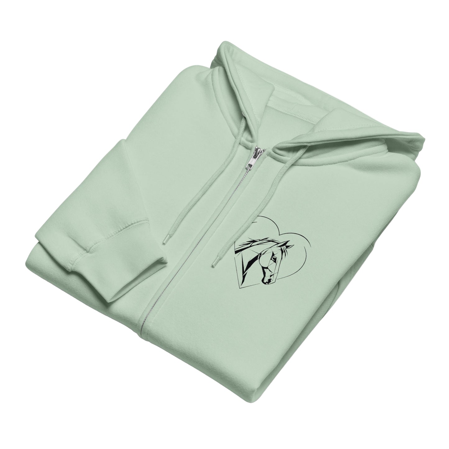 Heart Horse Zipper Hoodie